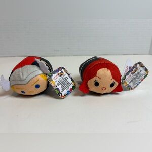 Disney Marvel Tsum Tsum Lot Of 2- 3.5" Plush Lot - Thor, Black Widow